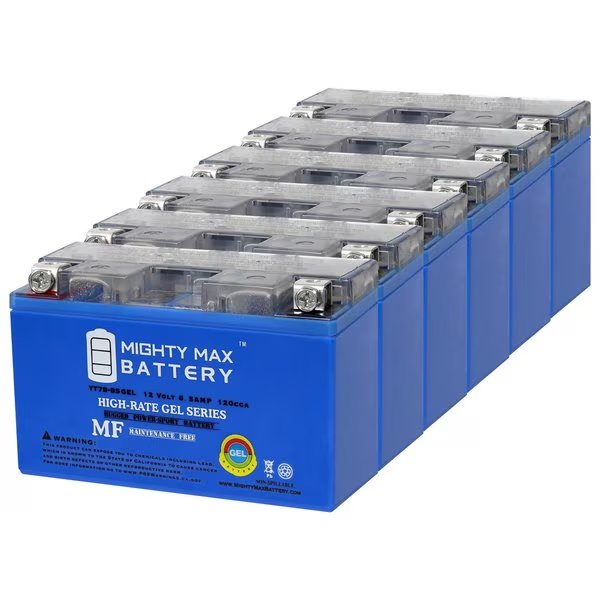 YT7B-BS GEL 12V 6.5AH Replacement Battery Compatible with Kawasaki 400 KLX400R 03 - 6PK, Mighty Max Battery, Mfr#: MAX3993495